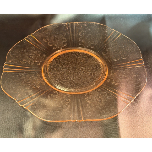 11" Depression Glass Salver Plate Pink American Sweetheart MacBeth-Evans Glass - Picture 1 of 5